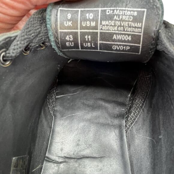 Dr. Martens Alfred Brogue Oxfords Black/Burgundy Leather AirWair Sole UK 9 US 10 - Picture 9 of 16